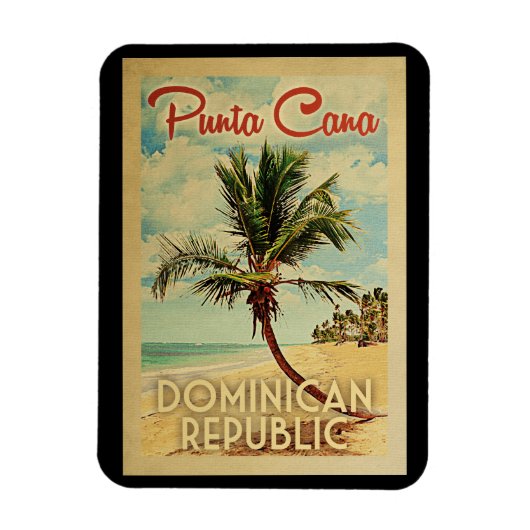 Flexible Punta Cana Magnet République Dominicaine Vintage (Vertical)