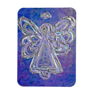 Flexible Purple Guardian Angel Personnalisé Magnet Art Pein