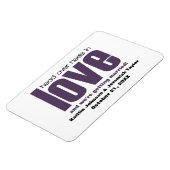 Flexible Purple Head Over Heels Save the Date Magnet (Côté Gauche)