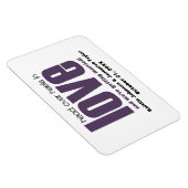 Flexible Purple Head Over Heels Save the Date Magnet (Côté Droit)