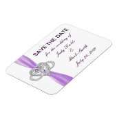 Flexible Purple Infinity Heart Enregistrer La Date Magnet (Côté Gauche)