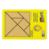 Flexible Puzzle Tangram Magnet - 5 anneaux d'or (Horizontal)