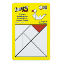 Puzzle Tangram Magnet - 7 Cygnes Baignade en A