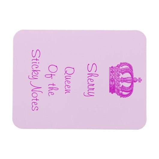 Flexible Queen of the Sticky Notes Magnet (Horizontal)
