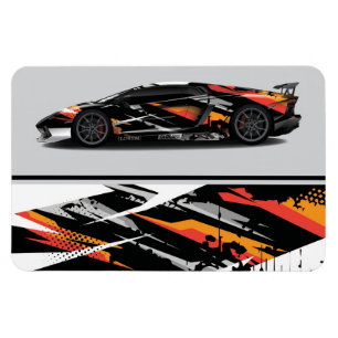 Flexible Race Car Magnet