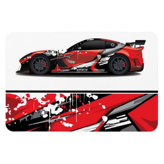 Flexible Race Car Magnet (Horizontal)