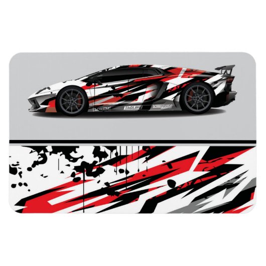 Flexible Race Car Magnet (Horizontal)