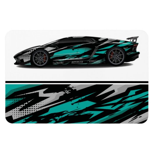 Flexible Race Car Magnet (Horizontal)