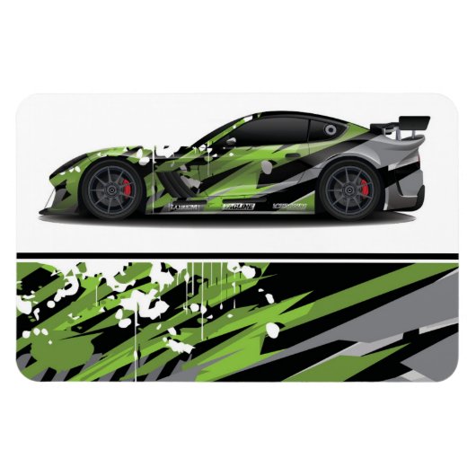 Flexible Race Car Magnet (Horizontal)
