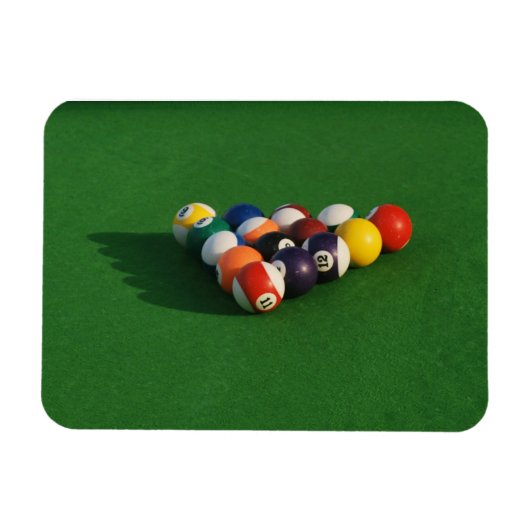 Flexible Racked Pool Balls Magnet (Horizontal)
