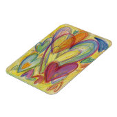 Flexible Rainbow Love Hearts Inspirational Fridge Magnet (Côté Gauche)