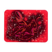 Flexible Red Bull Running Magnet à Starry Night (Horizontal)