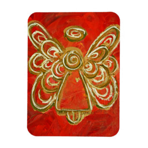 Flexible Red Guardian Angel Personnalisé Magnet Art Peintu