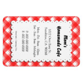 Flexible Red Plaid Restaurant Publicité Modèle Magnet (Horizontal)