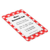 Flexible Red Plaid Restaurant Publicité Modèle Magnet (Côté Droit)