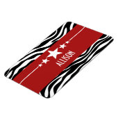 Flexible Red Sassy Star Zebra Premium Magnet (Côté Gauche)