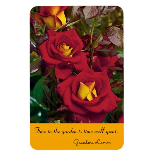 Flexible Refrigerator Magnet Rose Garden (Vertical)