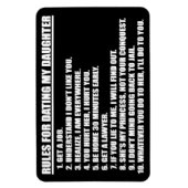 Flexible Règles Pour Dîner Ma Fille Premium Flexi Magnet (Vertical)