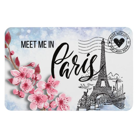 Flexible Rencontrez-moi dans Paris Magnet 4"x6" (Horizontal)