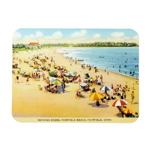 Flexible Restauration vintage Connecticut Beach Magnet (Horizontal)