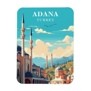 Flexible Retro Adana Turquie Voyage Souvenir Magnet