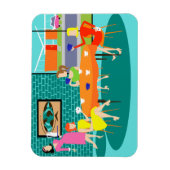 Flexible Retro Femme's Weekly Card Jeu Flexi Magnet (Vertical)