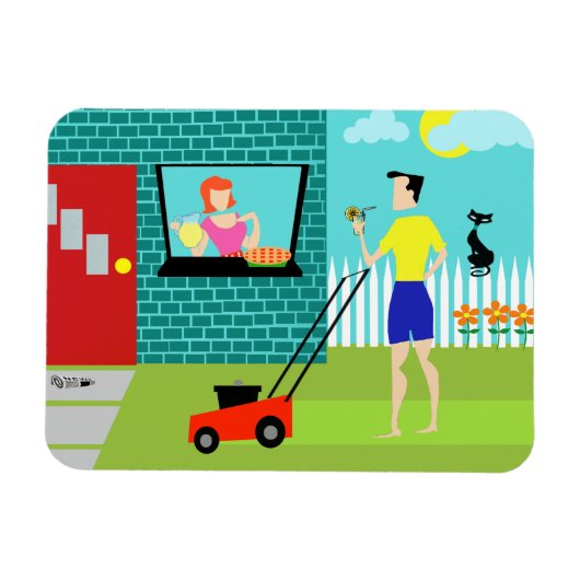 Flexible Retro samedi matin Flexi Magnet (Horizontal)