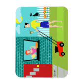 Flexible Retro samedi matin Flexi Magnet (Vertical)