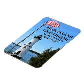 Flexible Rock Island Lighthouse, New York Flex Magnet (Côté Gauche)