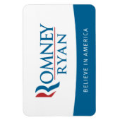 Flexible Romney Ryan croit en l'Amérique Flexi Magnet (Vertical)