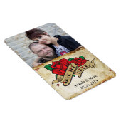 Flexible Rose de tatouage Enregistrer la date Magnet de pho (Côté Droit)