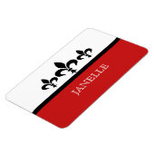 Flexible Rouge Swanky Fleur De Lis Flexi Magnet (Côté Gauche)