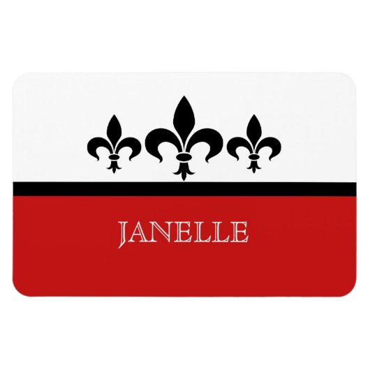 Flexible Rouge Swanky Fleur De Lis Flexi Magnet (Horizontal)