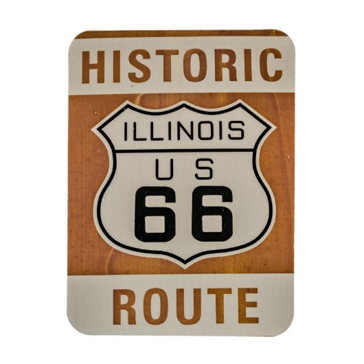 Flexible Route historique 66 en Illinois Magnet (Vertical)