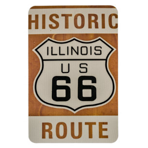Flexible Route historique 66 en Illinois Magnet