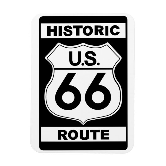 Flexible Route Noire historique 66 Magnet Premium (Vertical)