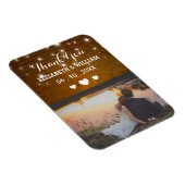 Flexible Rustic Glitz Mariage Magnet Favoriser le Merci pho (Côté Droit)