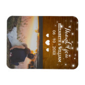 Flexible Rustic Glitz Mariage Magnet Favoriser le Merci pho (Horizontal)