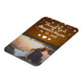 Flexible Rustic Glitz Mariage Magnet Favoriser le Merci pho (Côté Gauche)