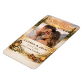 Flexible Rustic Romance Photo Save The Date Wedding Magnet (Côté Gauche)