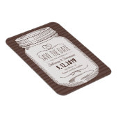 Flexible Rustique Enregistrer la date Magnet Pays Mason Jar (Côté Droit)