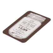 Flexible Rustique Enregistrer la date Magnet Pays Mason Jar (Côté Gauche)
