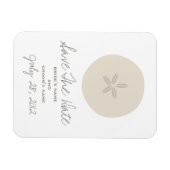 Flexible Sable Dollar Mariage Enregistrer La Date Magnet (Horizontal)