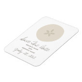 Flexible Sable Dollar Mariage Enregistrer La Date Magnet (Côté Gauche)