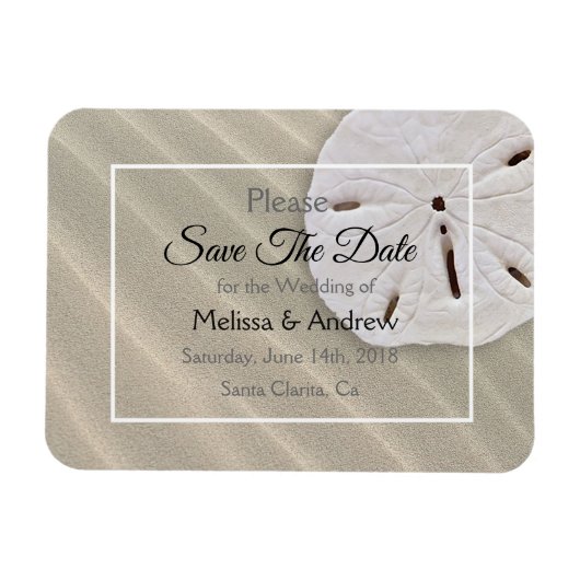 Flexible Sable Dollar Wedding Wedding Save the Date Magnet (Horizontal)