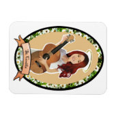 Flexible Saint Cecilia Patron Saint de la Musique Magnet (Horizontal)