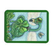 Flexible Saint Patrick's Day MAGNET FLAMANT ROSE VERT IRLAN (Horizontal)