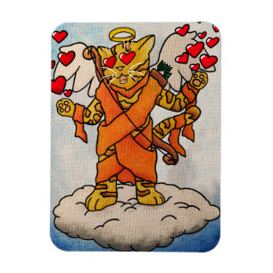 Flexible Saint-Valentin Magnet de chats amoureux