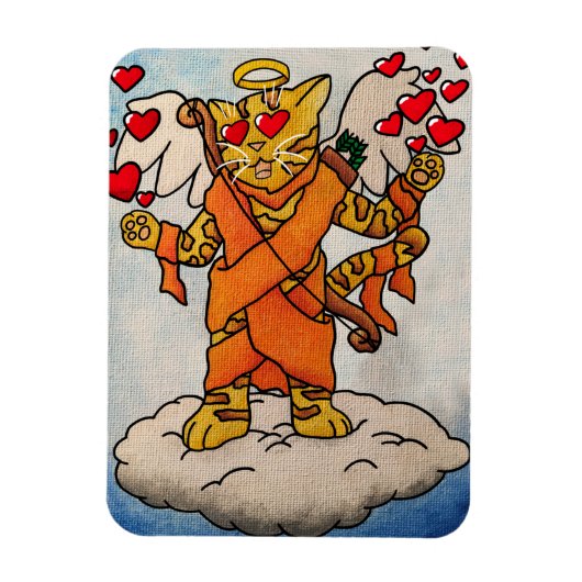Flexible Saint-Valentin Magnet de chats amoureux (Vertical)