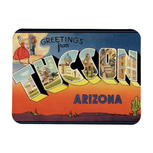 Flexible Salutations de Tucson Arizona Magnet (Horizontal)